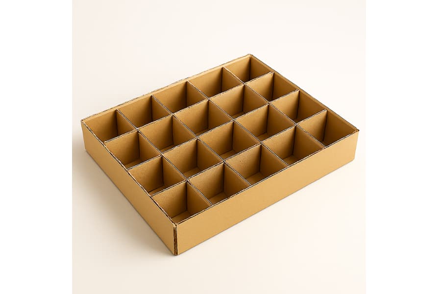 Ảnh: khay đệm carton nhiều ô 